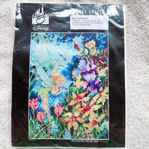 RARE HTF NOS 2005 Art of Disney Spring Blossoms Tinker Bell Cross Stitch Kit